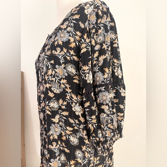 Knox Rose Women’s Black and Cream Floral Blouse | Size XXL - Picture 4 of 9